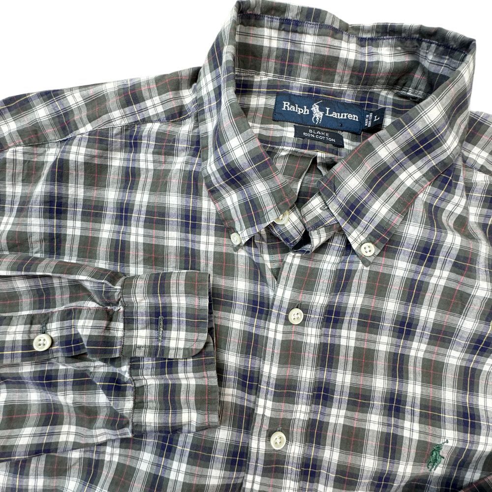 Ralph Lauren Shirt Men's‎ Size Large Black Button Front Long Sleeve